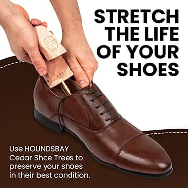 HOUNDSBAY Cedar Shoe Tree - Shoe Trees for Men & Women, Sneakers, Widener & Shaper - Image 7
