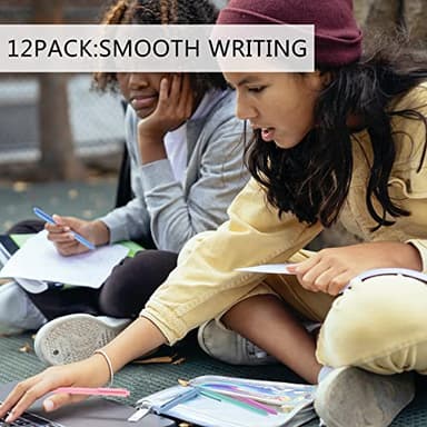 WY WENYUAN Cute Fine Point Smooth Writing Pen - Personalized Ballpoint Bulk, Flair Colorful, Black Ink 1.0 mm Journaling, Glitter Office Supplies for Women & Men, Note Taking - Image 6