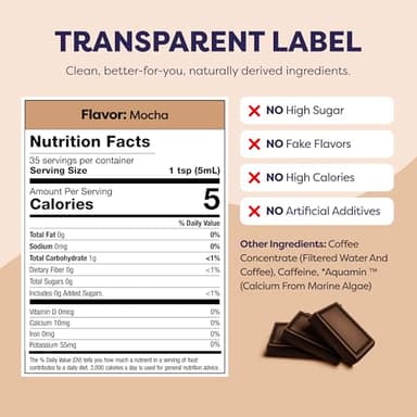 Coffee Concentrate - Cold Brew Coffee, Perfect for Hot or Iced Instant Coffees, Hot Drinks, Cold Brew Concentrate, 35 Servings - Mocha - Image 2