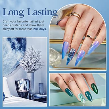 AZUREBEAUTY 31 Pcs Dip Powder Nail Kit Starter 20 Colors Glitter Nude Green Mermaid Serie Dip Powders Liquid Set with Base Top Coat Activator French Nails Art Manicure DIY Salon Christmas Gift - Image 3