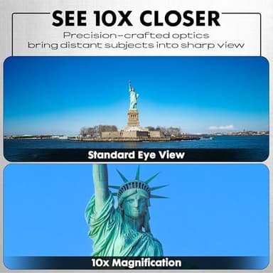 Minolta 10x25 Digital Binoculars - 4K UHD Video Camera, 48MP Photo, 8X Digital Zoom, IPS Anti-Glare Screen, Fog-Resistant Optics, Compact, Ideal for Birdwatching & Travel Hunting - Image 3