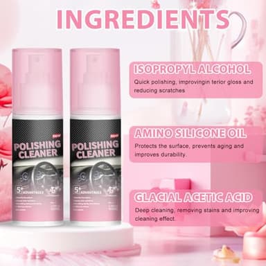 Timeno 2025 New Polishing Cleaner Car Interior, Interior All Purpose Car Cleaner for Rubber, Leather (2) - Image 7