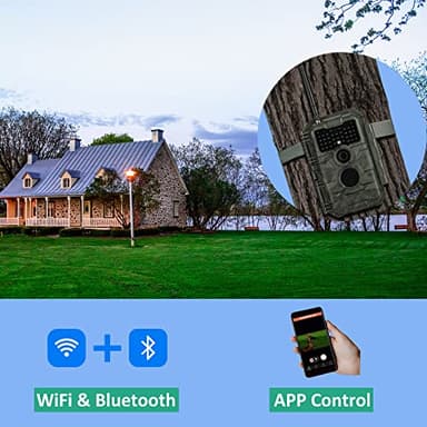 GardePro E6 Trail Camera WiFi 48MP 1296P Game Camera with No Glow Night Vision Motion Activated Waterproof for Wildlife Deer Scouting Hunting or Property Security, Camo - Image 4