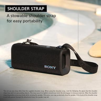 Sony ULT Field 3 Wireless Portable Bluetooth Speaker, IP67 Waterproof, Dustproof, Rustproof, and Shockproof with Enhanced Bass, 24 Hour Battery and Shoulder Strap (SRSULT30B), Black - Image 4