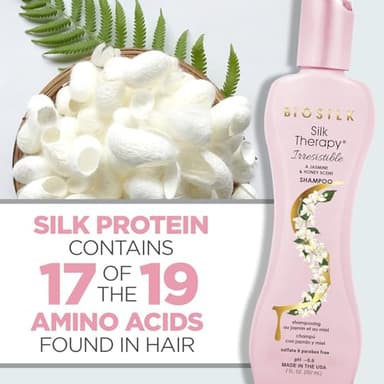 BioSilk Irresistible Collection Silk Therapy Shampoo, Cleanses & Removes Buildup, Jasmine & Honey Scent, Sulfate, Paraben, & Cruelty-Free, 7 Oz - Image 6