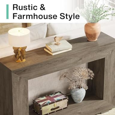 Tribesigns Farmhouse Console Table, 47 Inches Entryway Console Table with Storage, Industrial Hallway Accent Table for Living Room, Entrance - Image 7
