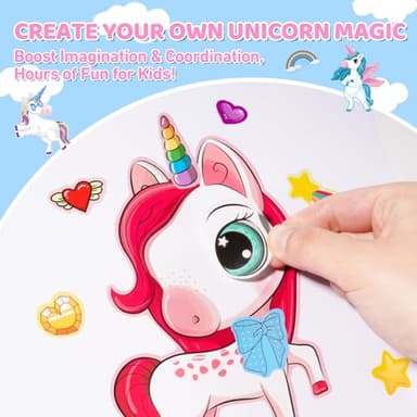 Aowplc 30 Sheets Make a Unicorn Stickers for Kids Party Favors, Birthday Decorations & Craft Activities - Image 4