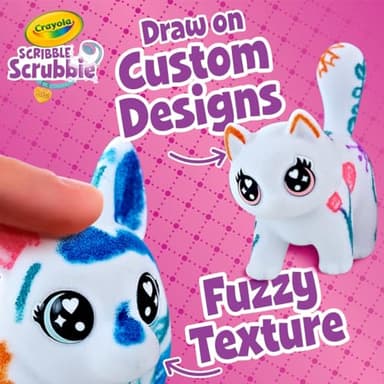 Crayola Scribble Scrubbies Tub Set (4 Pets), Holiday for Kids, Washable Pet Care Toy, Coloring Animal Craft, Stocking Stuffer Toys for Girls & Boys, 3+ - Image 7