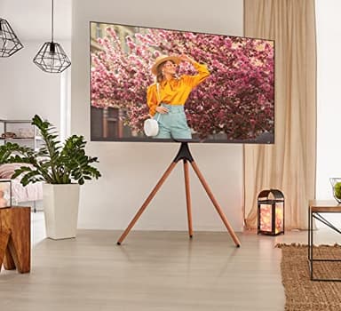 ProMounts Easel Floor TV Stand with Tripod Base for 47-72 inch LED LCD OLED Flat and Curved Screens, Portable Height Adjustable TV Stand Mount for Bedroom, Living Room, Studio - Image 7