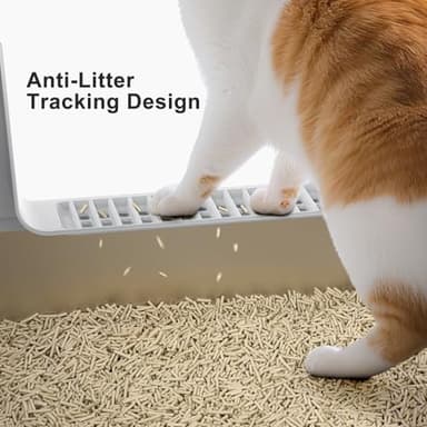 Stainless Steel Litter Box Extra Large for Big Cats Multi-Cats, Jumbo Extra Large Metal Cat Litter Box with High Sided Lid, Anti-Urine Leakage, Non-Stick,Include Litter Scoop - Image 6