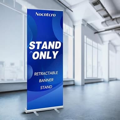 Nocntcro Retractable Banner Stand Only Retractable Banner Roll Up Banner Stand for Display Trade Show Stand Retractable Sign Stand 23×64 Inch - Image 6