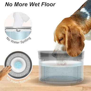 Techphardo 1Gallon No Spill Dog Water Bowl-3.8L Large Capacity, BPA-Free, Anti-Splash & Anti-Digging Design with Non-Slip Base, for Messy Drinkers - Image 8