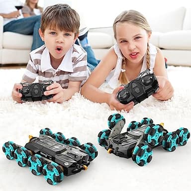 Gampop 8WD Gesture Sensing RC Stunt Cars - Toys Gifts for Kids 8 9 10 11 12 Year Old Boys Girls,2.4Ghz Remote Control Cars,Transform Drift Off Road Vehicle for Children Birthday Presents - Image 2