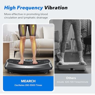 MERACH Vibration Plate Exercise Machine, 3D & 4D Vibration Plate for Lymphatic Drainage Weight Loss with 2 Tension Ropes, Whole Body Vibration Platform for Women Men, Exercise Equipment for Home - Image 3