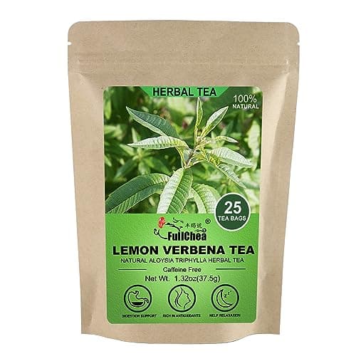 FullChea - Lemon Verbena Tea, 1.5g X 25 Count - Premium Lemon Tea For Digestion Support & Relaxation - Non-GMO - Caffeine-free - Natural Cut & Sifted Cedron Herb - Image 1