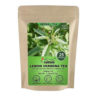 FullChea - Lemon Verbena Tea, 1.5g X 25 Count - Premium Lemon Tea For Digestion Support & Relaxation - Non-GMO - Caffeine-free - Natural Cut & Sifted Cedron Herb - Image 1