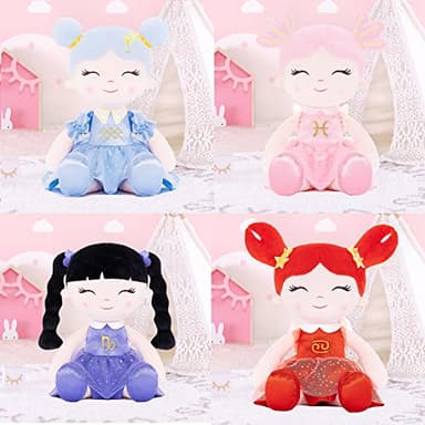 Arteeksdoll Baby Girl Gifts Plush Dolls Constellations Zodiac Doll Birthday Gift 17 inches Aquari - Image 8