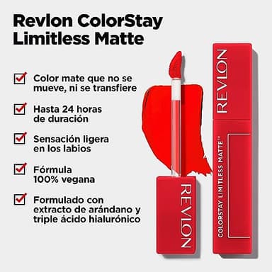 Revlon ColorStay Limitless Matte Liquid Lipstick, Vegan Formula, No-Budge, Longwear Lip Color, Long Lasting, Lightweight/Comfortable, Waterproof, 013 Real Deal, 0.17 fl oz - Image 5