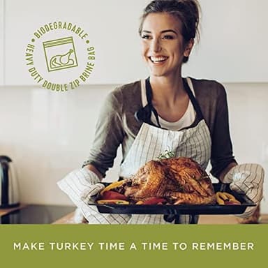 Fire & Flavor Apple Sage Perfect Brine - Turkey Brine Kit with Bag for Roasting, Grilling, Smoking, and Frying - Brining Seasonings for Cooking and Turkey Brine Bag - Turkey Brine and Rub Kit, 1 Count (Pack of 1 - Image 4