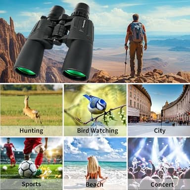 10-30x50 Zoom Binoculars for Adults High Power, Low Light Night Vision, BAK4 Prism with FMC Lens, Waterpoof, HD Professional Binoculars for Bird Watching, Hunting, Outdoor, Hiking - Image 8