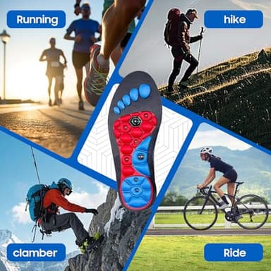 Orthopedic Acupressure Insoles, Reflexology Massage Insoles for Pain Relief, Comfortable Support for Daily Use, Comfortable Foot Support for Men and Women (Red Black, M:9-11) - Image 6