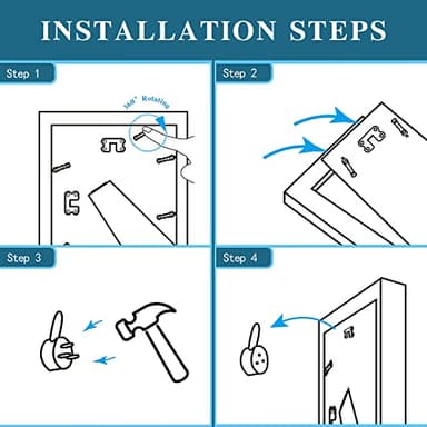 Hongkee 5x7 Picture Frame Set of 4, Made of Real Glass and Grey Wooden Frame, 5 by 7 Photo for Wall or Tabletop - Display Picture 4x6 with Mat or 5x7 Without Mat - Image 6