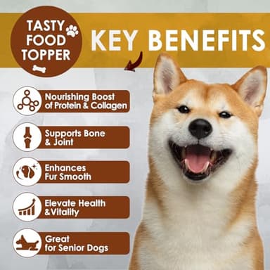 Zammex Grass-Fed Beef Bone Broth Protein Powder for Dogs & Cats - Joint & Bone Support, Healthy Fur Enhancer, Pet Food Topper for Dry & Wet, 10.58oz - Image 3