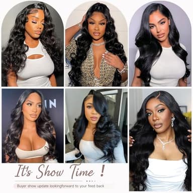 GBUN 13x6 Lace Front Wigs Human Hair 28 Inch Body Wave HD Lace Front Wigs Human Hair Pre Plucked 200 Density with Baby hair Transparent Lace Frontal Wigs for Women Natural Color - Image 6