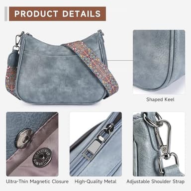 APHISON Crossbody Bags for Women Trendy, Leather Crossbody purse with Adjustable Strap, Women's Crossbody Shoulder Handbags - Image 5