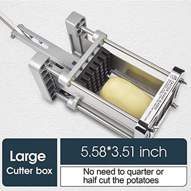 French Fry Cutter, Sopito Professional Potato Cutter Stainless Steel with 1/2-Inch Blade Great for Potatoes Carrots Cucumbers - Image 3