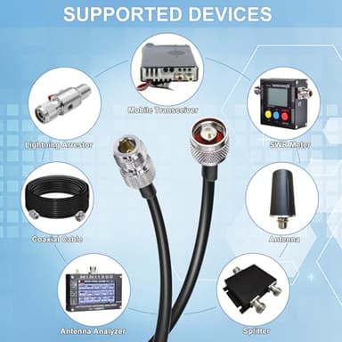 TUOLNK N Type Cable RG58 32.8ft(10M) N Male to N Female Extension Cable Low Loss High Frequency N Cable Male to Female Black for WiFi Router 3G 4G LTE Antenna - Image 2