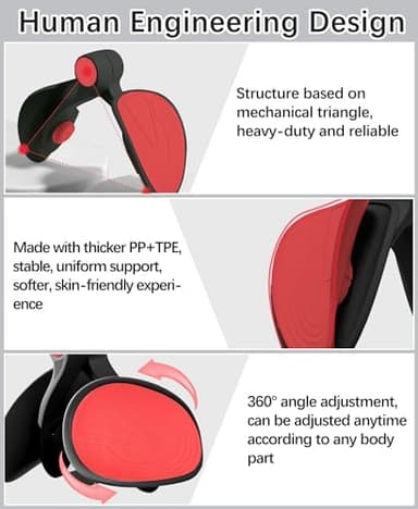 Tinrief Thigh Exerciser Kegel Exerciser, Pelvic Floor Trainer, Kegel Trainer for Postpartum Rehabilitation, Trimmer Inner Thigh, Thigh Toner Workout (Black,35 LB) - Image 2