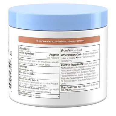 Aveeno Baby Eczema Therapy Nighttime Body Balm, Moisturizing Eczema Treatment, Ceramides, Triple Oat Complex, Soothes Dry, Itchy Skin, Hypoallergenic, Fragrance & Steroid Free, 11oz - Image 7