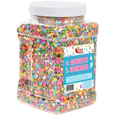 Rainbow Pastel Confetti Sprinkles - 1.7 Pounds - Birthday Pastel Quins - Flat Round Sprinkles - Pastel Candy Quins for Ice Cream, Cookies, Cupcakes, Cake Decorating - Image 7