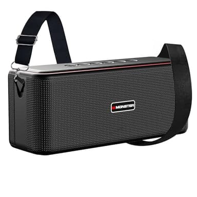 Monster Shock Pro Bluetooth Speaker with Strap, 100W Loud Speaker with Deep Bass, Portable Wireless Speakers with TWS, Long Playtime & Waterproof for Outdoors/Indoors, Supports AUX/TF Card/USB Audio - Image 1