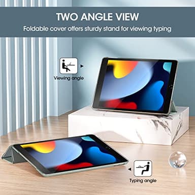 ProCase for iPad 9th/ 8th/ 7th Generation Case 10.2 Inch (2021/2020/2019 Release), 10.2 iPad Case 9th/ 8th/ 7th Gen Cover, Slim Smart Cover with Translucent Hard Shell Back -Lightgrey - Image 5