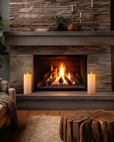 5plots 4" x 10" Waterproof Outdoor Flameless Candles Battery Operated LED Large Pillar Candles with Remote and Timer for Indoor Outdoor Lanterns, Long Lasting, White, Set of 2 - Image 5