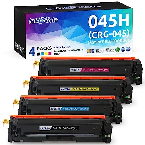 INK E-SALE Compatible Toner Cartridge Replacement for Canon 045H CRG 045 H High Yield K C M Y Color Toner Ink Set for Canon ImageClass MF634Cdw MF633Cdw MF632Cdw MF635Cx LBP612Cdw LBP613Cdw Printer - Image 1