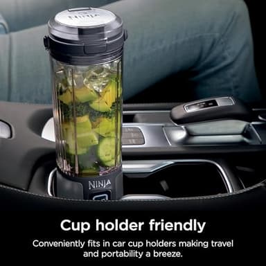 Ninja Blast Portable Blender, Cordless, 18oz. Vessel, Personal Blender For-Shakes and Smoothies, BPA Free, Leakproof-Lid and Sip Spout, USB-C Rechargeable, Dishwasher Safe, Metallic Black, BC151MB - Image 5