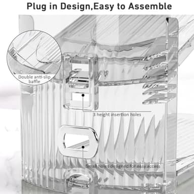 12 Pack Clear Shoe Slots Organizer - Adjustable Height 3.7''to 7.7'' Shoe stackers for a pair of shoes ,Shoe rack storage shoe space saver 50%,Easy to assemble shoe hold shoe organizer for cloest - Image 4