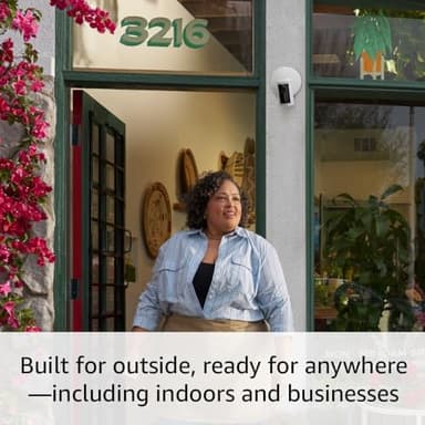 Ring Outdoor Cam Plus, Power over Ethernet (Newest Model) — Wide-Angle 2K Video with Ring Vision, Low-Light Sight for full-color night vision, Mount-anywhere versatility, White - Image 5