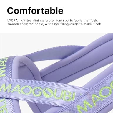 Maogoublue Escape-Proof Dog Harness with No-Choke Comfortable Lycra Fabric Vest and Quick-Release Buckle Easy Control Handle for Large Dogs, Easy for Training Walking (Purple, L) - Image 5