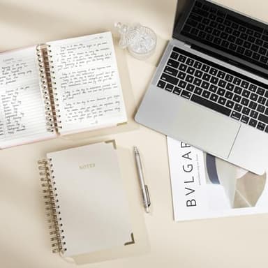 ALKALO Spiral Notebook Journal, 328 Pages Linen Hardcover College Ruled Notebook, Lined Thick Journals for Women Men, A4 Thick Spiral Journal for Writing, 100GSM Paper, Cute Notebooks for Work School - Image 2