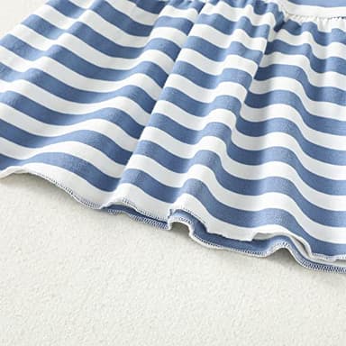 18 Months Girl Clothes Summer Outfit Stripe Short Sleeve Shirt Top Solid Pant Cute Toddler Stuff Little Toddler Girls Clothes 18-24 Months - Image 6