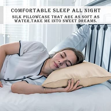 Silk Pillowcase for Hair and Skin,Soft,Breathable and Sliky 100% Silk Pillowcases King Set of 2,Both Sides Natural Mulberry Silk Pillow Cases with Hidden Zipper(King Size 20"X 36",2pcs) - Image 6