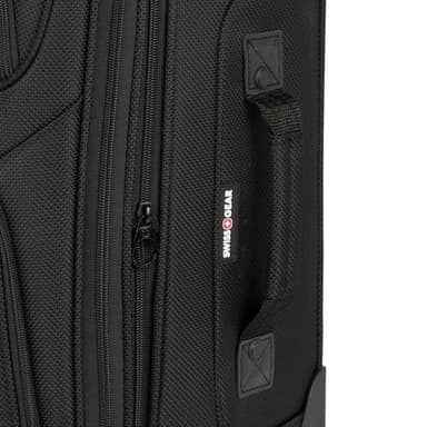 SwissGear Sion Softside Expandable Luggage – Carry-On Suitcase with 360 Degree Wheels & Retractable Handle – 21 Inch, Perfect for 1-3 Night Trips – Black - Image 10