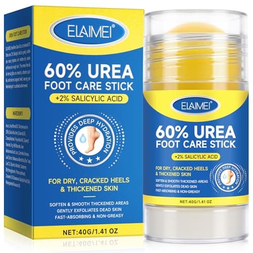 60% Urea Cream Stick plus 2% Salicylic Acid, Maximum Strength Urea Foot Cream Callus Remover for Dry Cracked Heels, Hands, Knees,Exfoliating Moisturizer, Dead Skin Remover Foot Balm 1.4oz (1pcs) - Image 1
