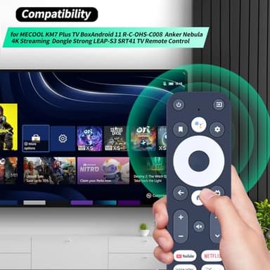 New Replace Remote for MECOOL KM7 Plus TV Box Android 11 R-C-OHS-C008 Anker Nebula 4K Streaming Dongle Strong LEAP-S3 SRT41 - Image 2