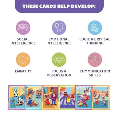 Who What Why Conversation Cards for Kids – Learning Materials for Social Skills, Emotional Intelligence & Critical Thinking – Speech Therapy Resources, Articulation & Sequencing Card Game, Ages 4+ - Image 6