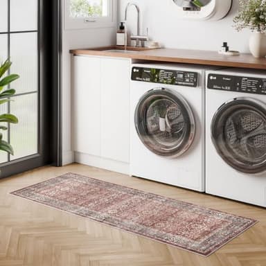 Dripex Tribal Washable Runner Rug-2x5 Non-Slip Non-Shedding Runners for Hallways Stain Resistant Kitchen Mat Laundry Entryway Carpet Runner for Doorway Entrance Bedroom Living Room Decor - Image 2